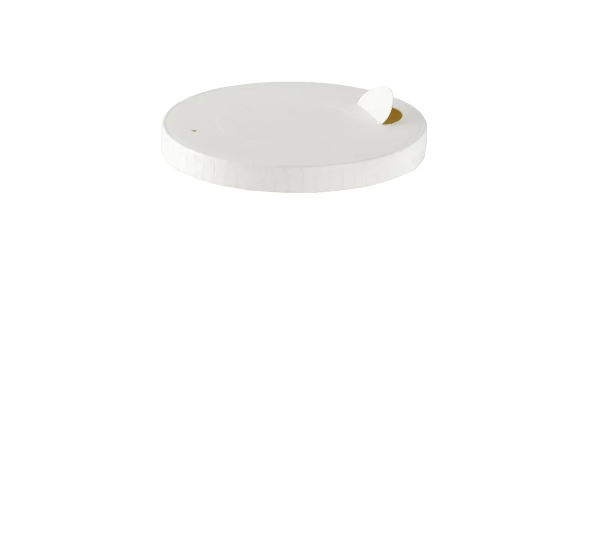 50 Couvercles KRAFT blanc Ø90mm