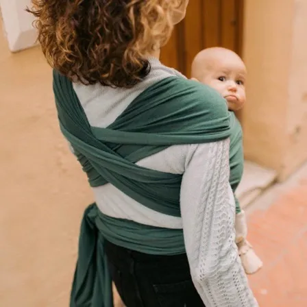 Boba Wrap Bambou et Coton Bio Serenity Rainforest - Écharpe de Portage Extensible