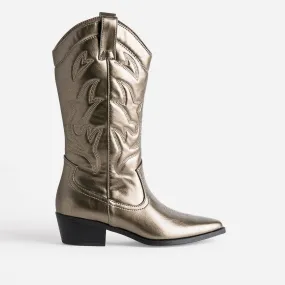 Botte TEXTO bronze esprit santiag - Bottes Femme | ERAM
