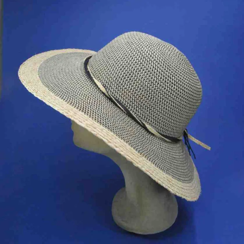 Capeline à grands bords couleur beige | Chapeau anti-UV pour femme