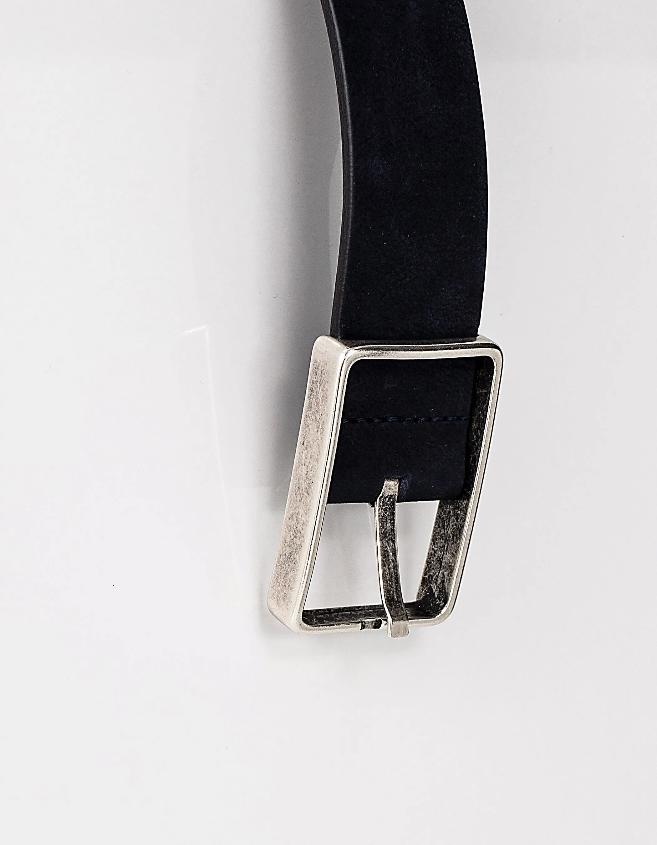 Ceinture marine en cuir nubuck Homme