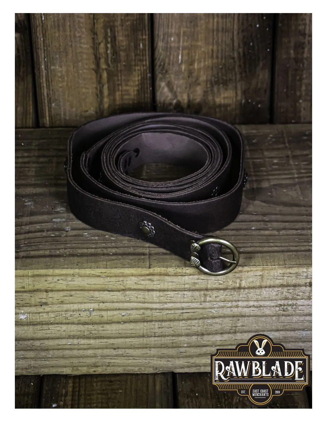 Ceinture Médiévale Longue Julienne - Marron Foncé ⚔️ Boutique Épées