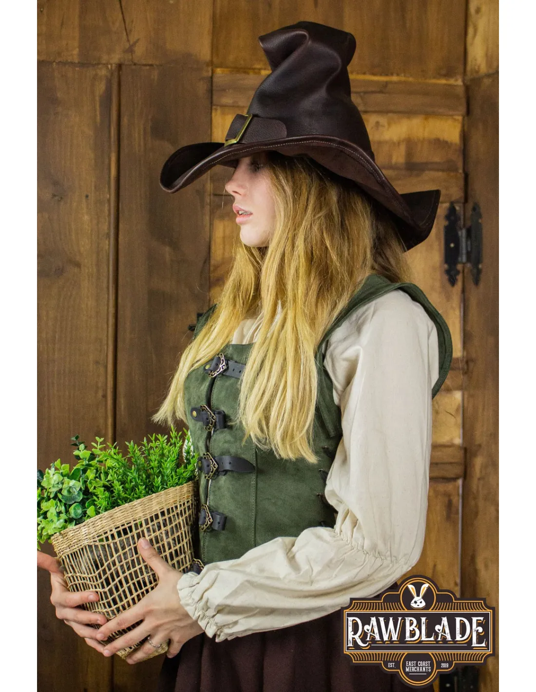 Chapeau de sorceleur Wikka, marron foncé ⚔️ Boutique Épées