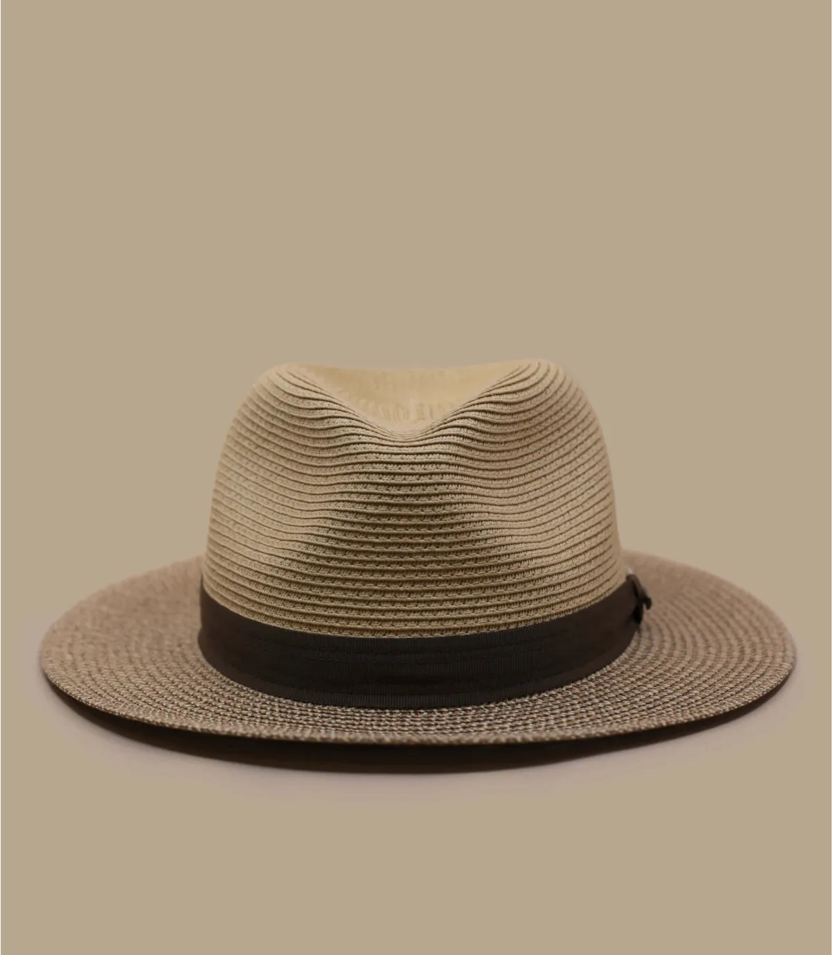 Chapeau fedora stetson paille beige - Traveller Toyo beige brown mix Stetson : Headict
