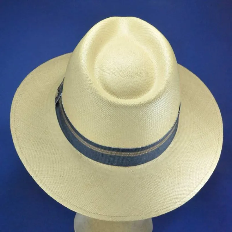 Chapeau PANAMA authentique | Chapeaux d'Equateur Panama gallon bicolore