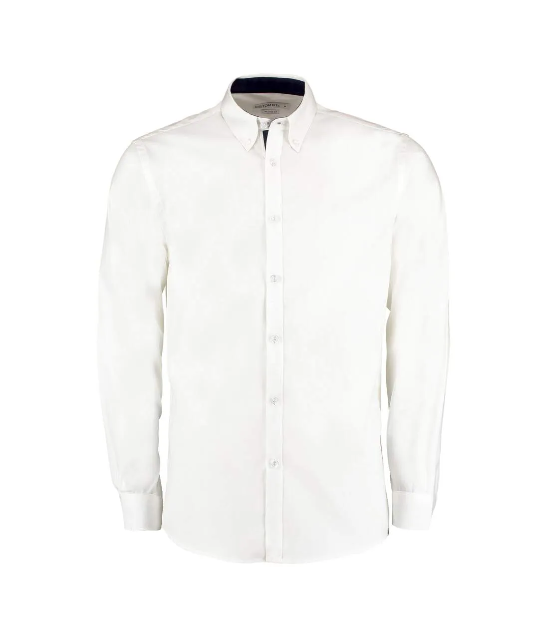 Chemise premium homme blanc / bleu marine Kustom Kit