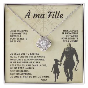 Collier PIERRE DE L'INFINI - Carte inspiration Celte / Nordique / Bretonne / Normande - cadeau père fille - Bijouterie famille