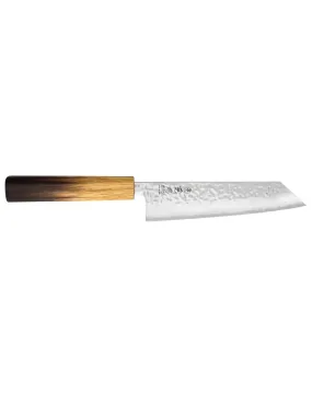 Couteau damas bunka Wusaki Yaketa AUS10 martelé 17cm