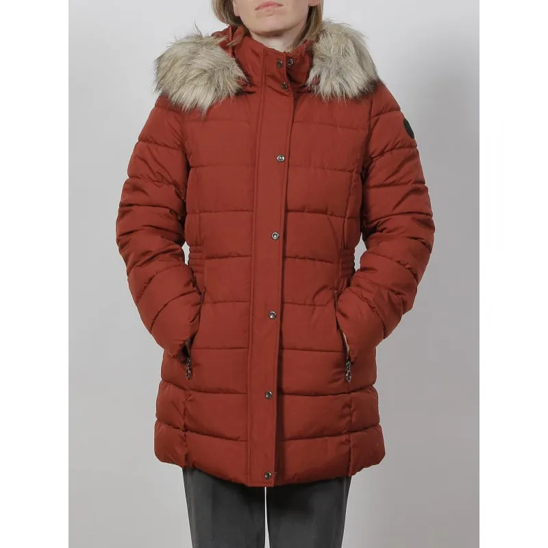 Doudoune sans manche velours rayia beige femme - Deeluxe | wimod