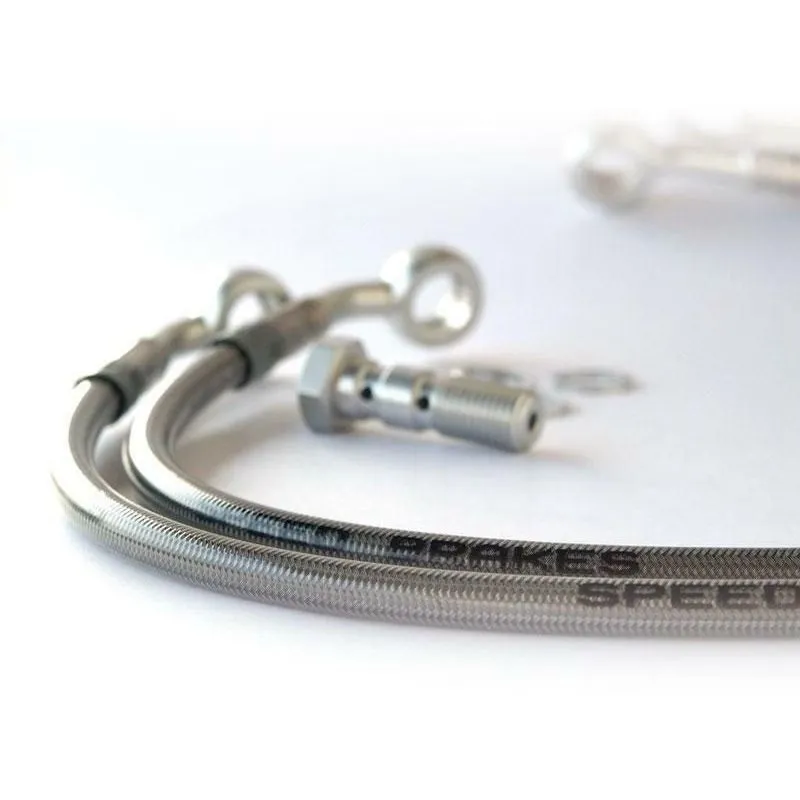 Durite de frein arrière d'aviation SPEEDBRAKES Kawasaki ZX-250 R NINJA inox/raccord rouge
