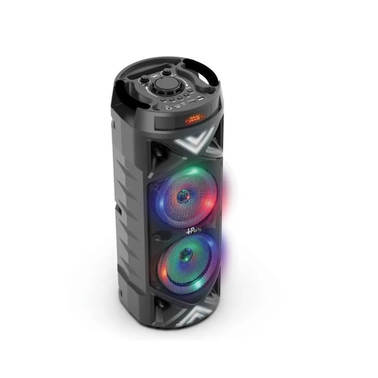 Enceinte Bluetooth LEXIBOOK iParty Sound System avec effets lumineux multicolores et microphone noir - Lexibook
