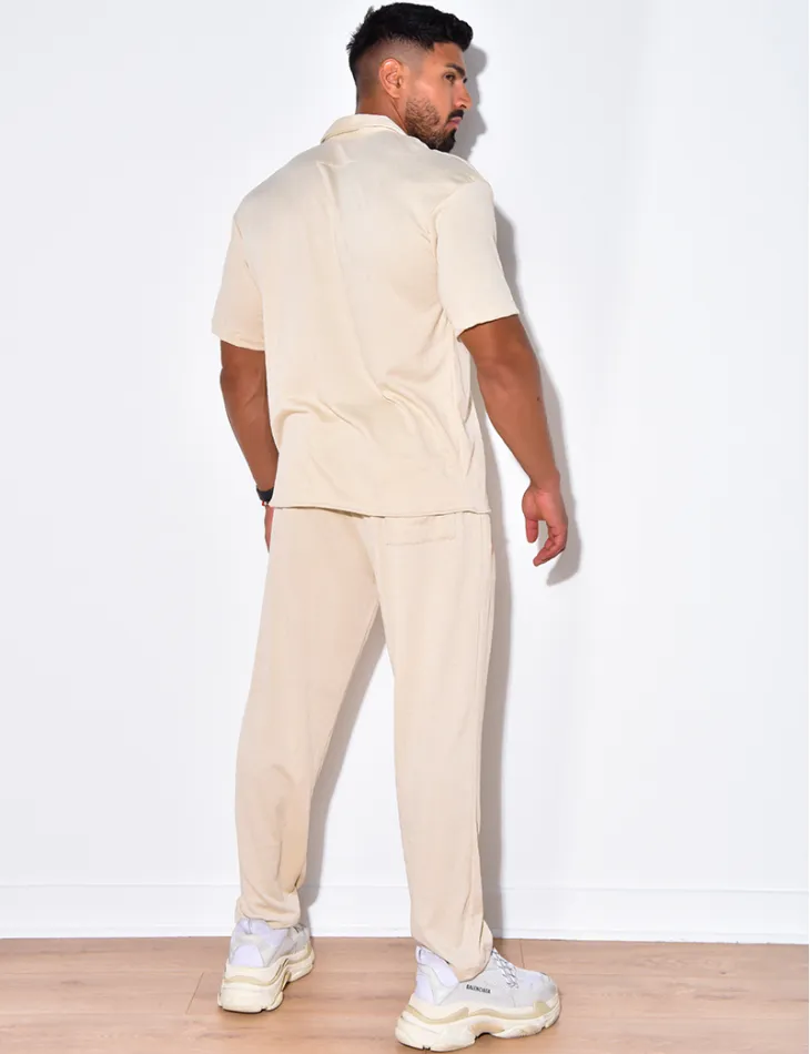 Ensemble pantalon et chemise en relief / 47410 - JEANS INDUSTRY