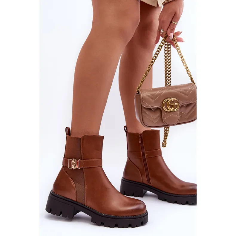 FB2 Bottines Jodhpur Femme Marron Elspetia brun