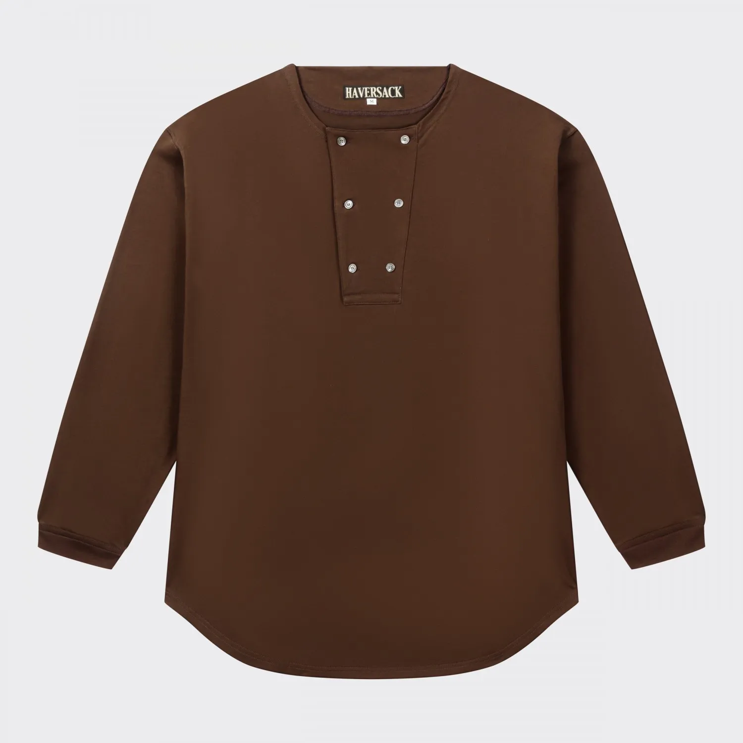 Haversack : T-shirt Henley : Marron