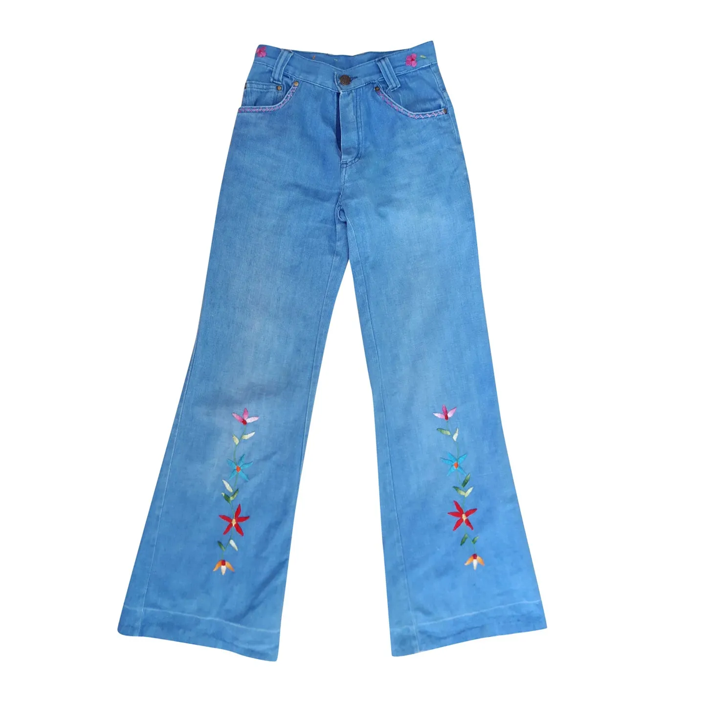Jean flare brodé