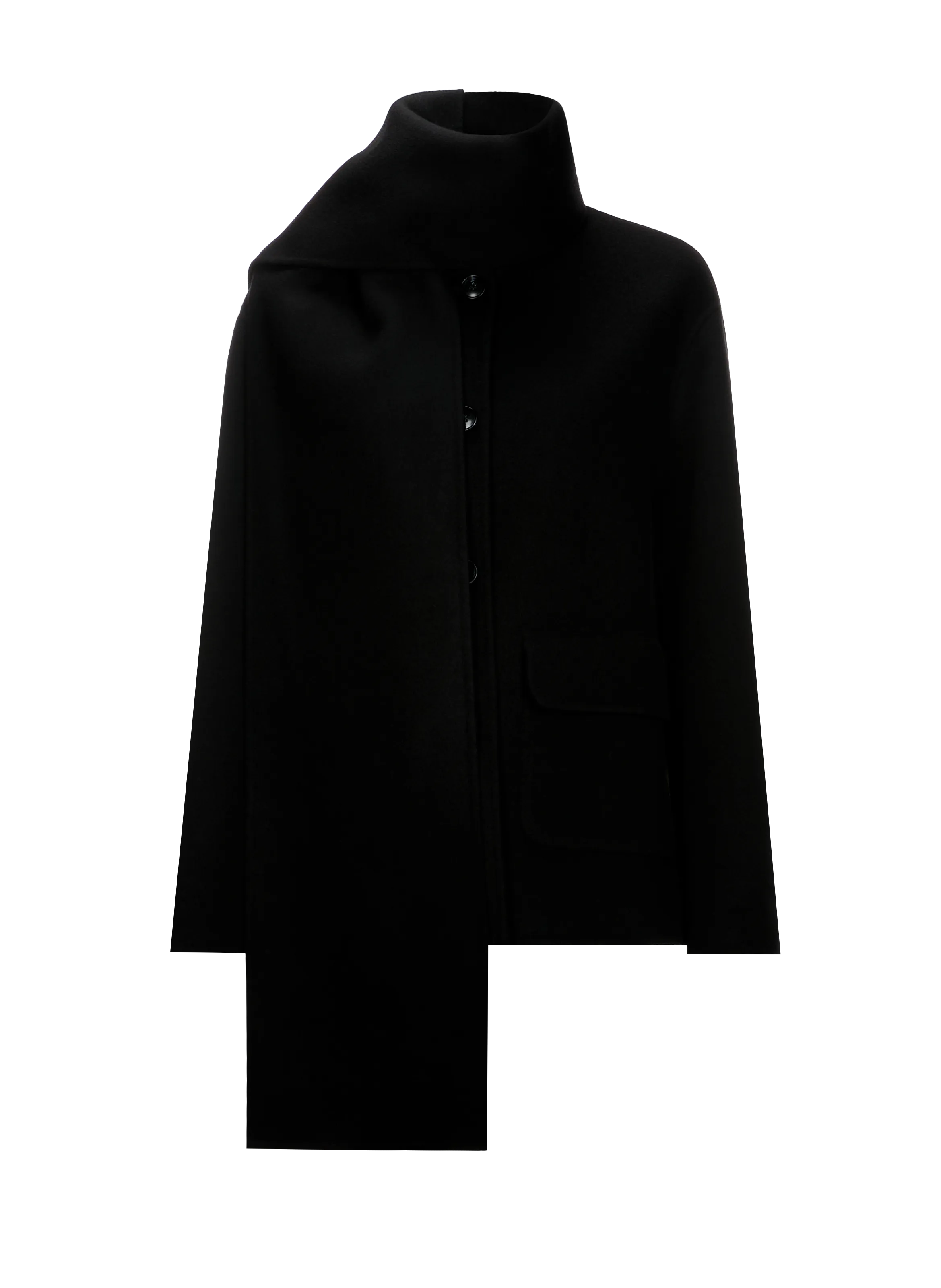 MANTEAU à éCHARPE EN LAINE MéLANGéE - SAISON 1865 pour FEMME | Printemps