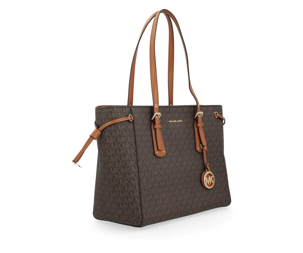 Michael Kors Sac de shopping Voyager en cuir végétal marron