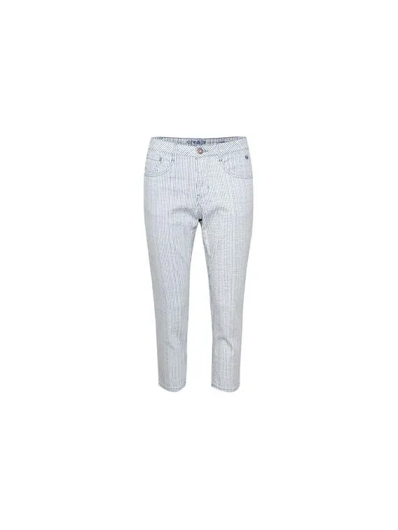 pantacourt 3/4 printed CREAM