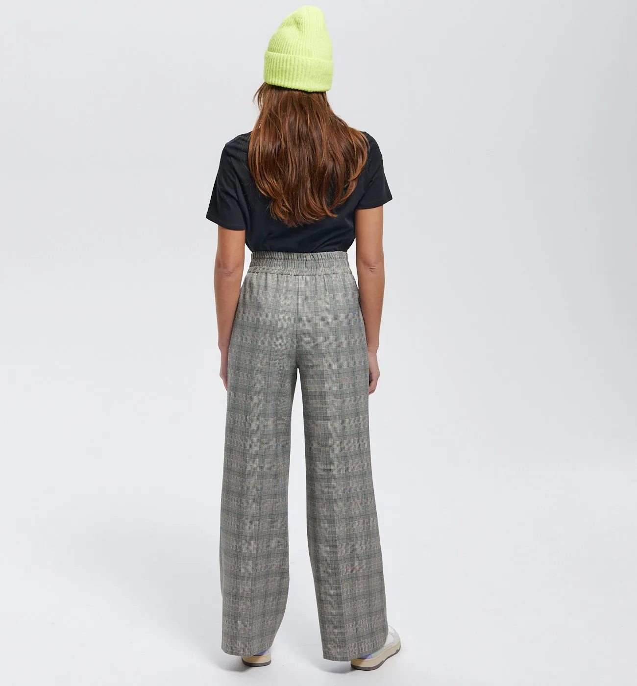 Pantalon large à carreaux - Carreaux multicolores