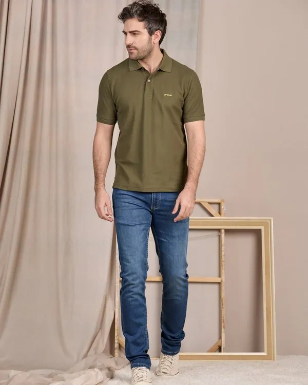 Polo Douglas kaki fonce 