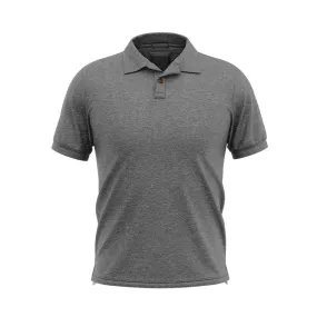 Pull polo manche courte gris