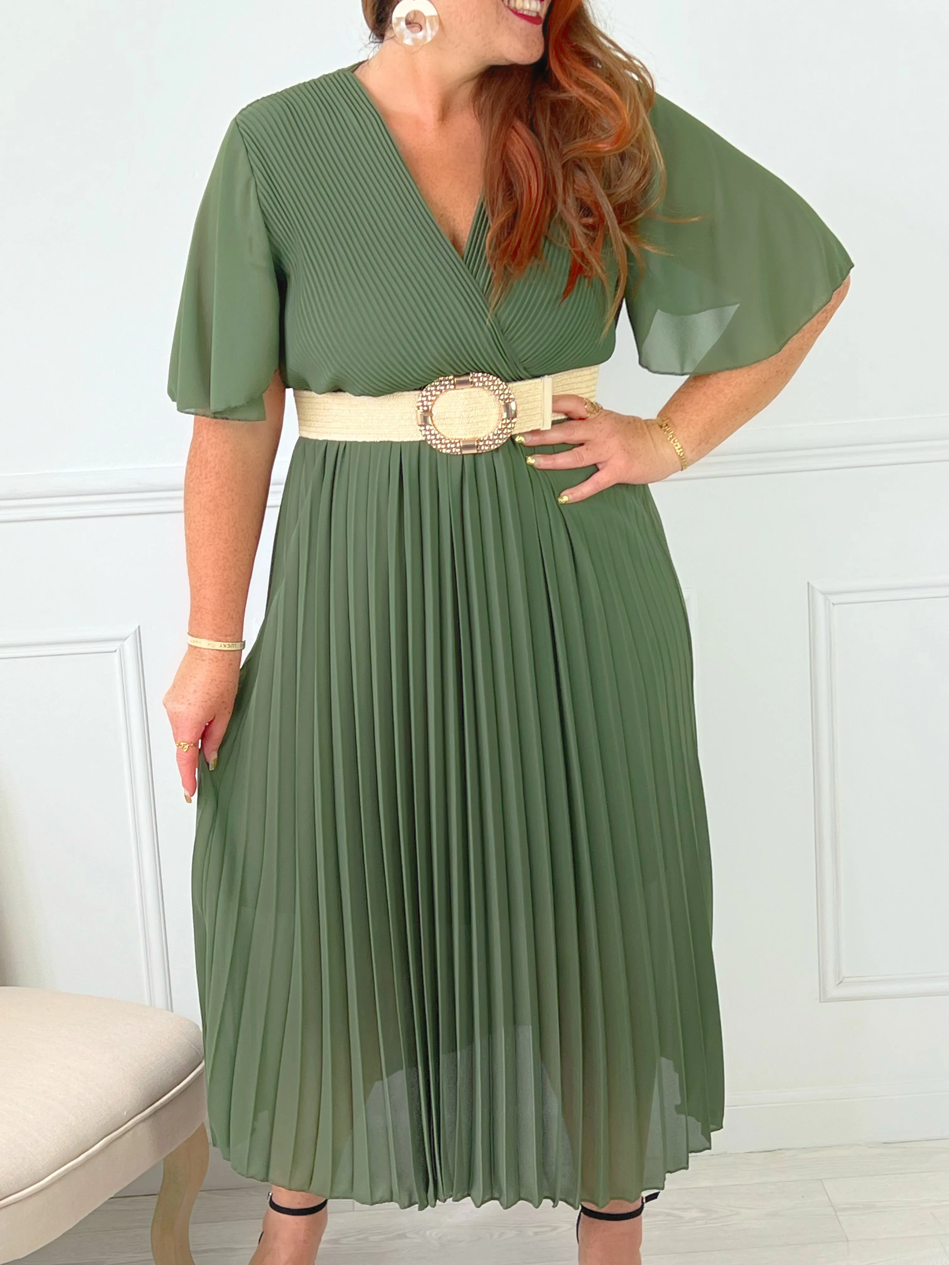 Robe Ophelie kaki Curve