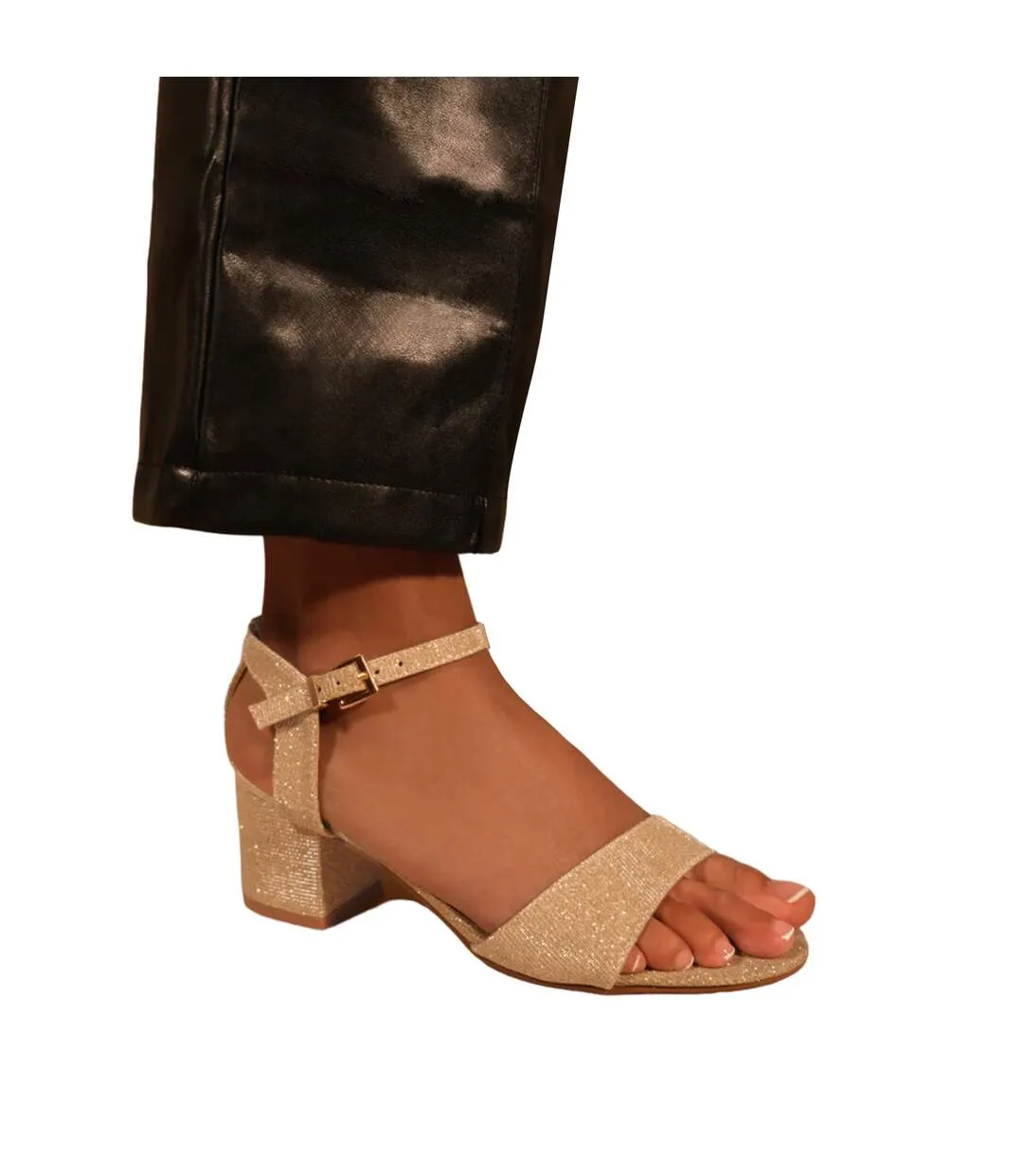 Sandales adrianna femme doré Where´s That From