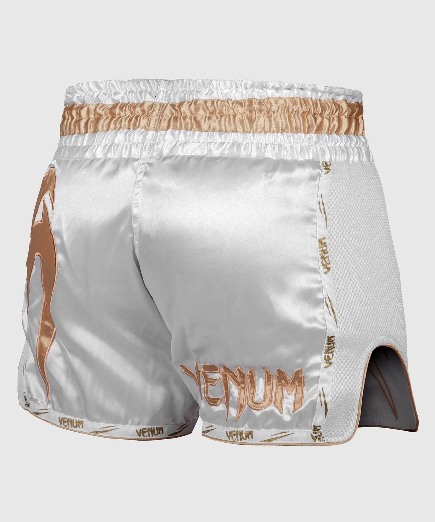 Short Muay Thai Venum Giant - Blanc/Doré - Exclusivité