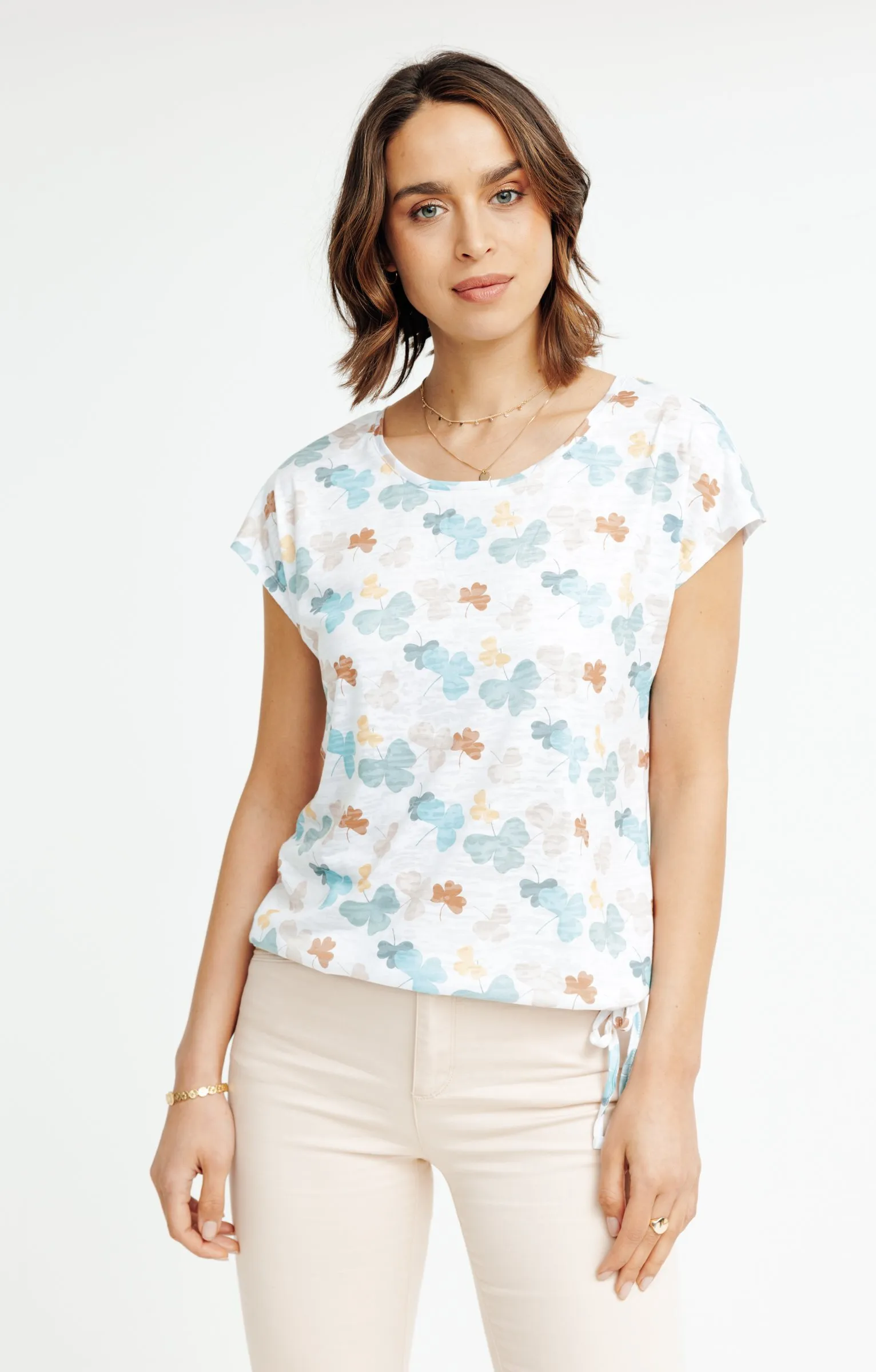 Tee-shirt été imprimé trèfles - 19,77 €