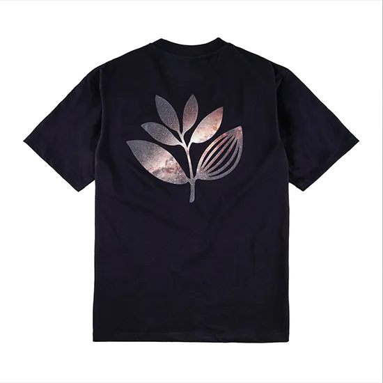 TSHIRT MAGENTA UNIVERS TEE BLACK - Hutchis