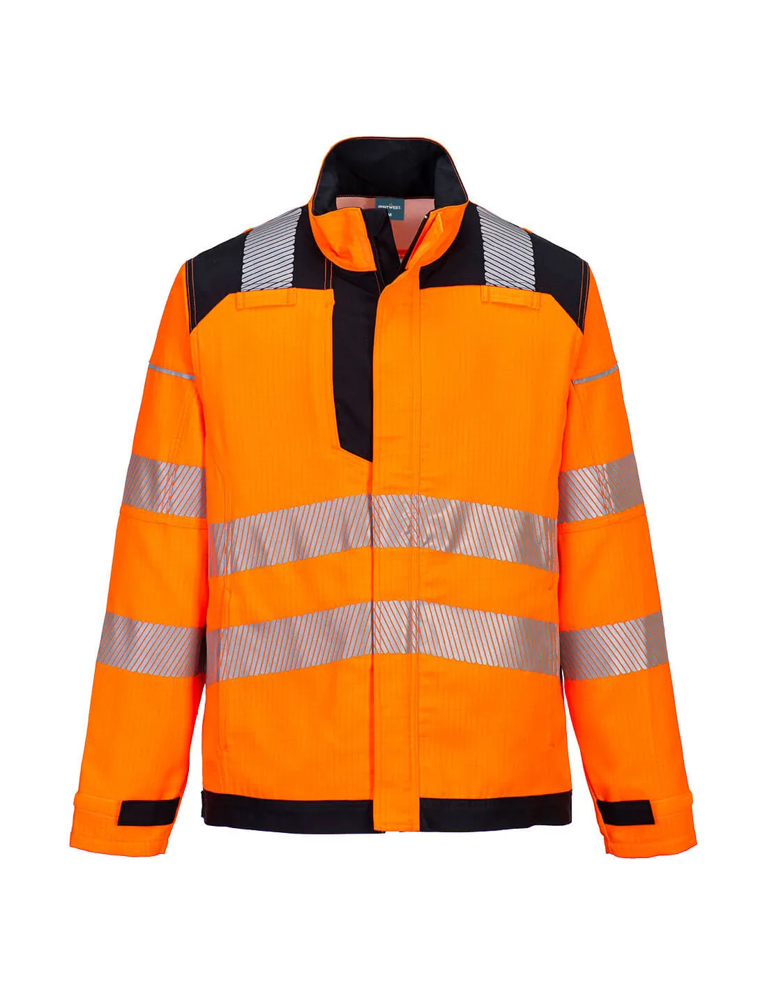 veste de travail modaflame pw3 hv - taille xxxl - orange/noir - portwest