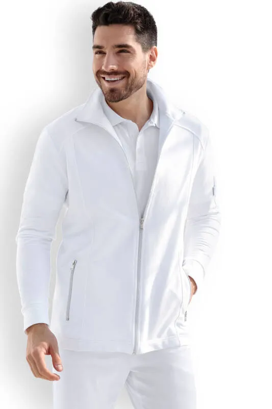 Veste en Sweat Homme - Col officier blanc