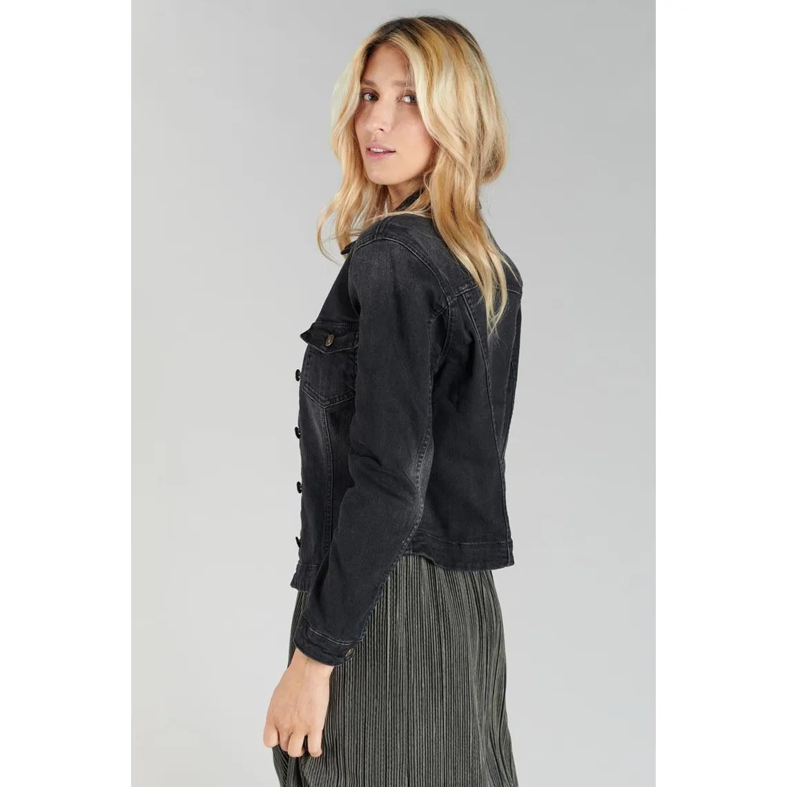 Veste LILLY - Noire en coton | 3 Suisses