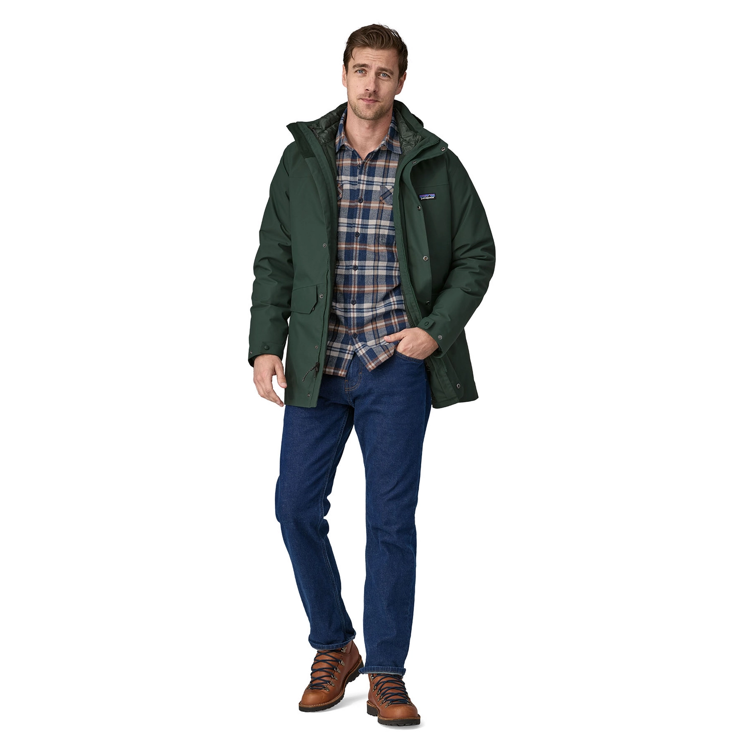 Veste Patagonia Homme Tres 3-en-1 Parka Grayling Brown